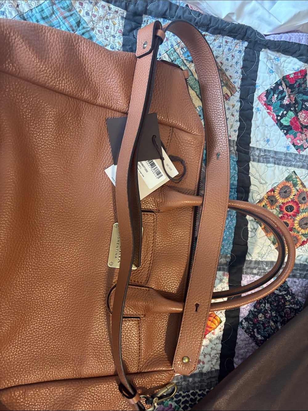 CUOIERIA FIORENTINA Leather Tote in caramel leather - Picture 4 of 14